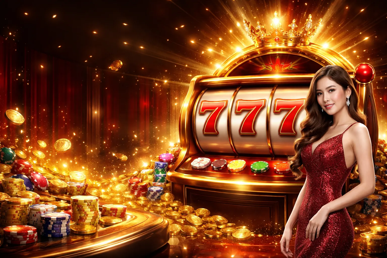 Người chơi tập trung vào màn hình slot game tại z88 casino với biểu tượng chiến thắng.
